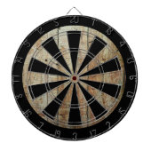Retrohout Houten textiel Patroon Dartbord (Voorkant)