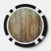 Retrohout Houten textiel Patroon Poker Chips (Achterkant)