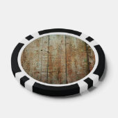 Retrohout Houten textiel Patroon Poker Chips (Enkel)