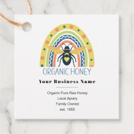 Retroimehouder Apiary Organic Honey Bee Rainbow Bedankjes Labels