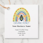 Retroimehouder Apiary Organic Honey Bee Rainbow Bedankjes Labels (Voorkant)