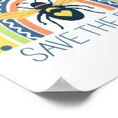 Retroimehouder Apiary Organic Honey Bee Rainbow Poster (Hoek)