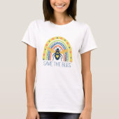 Retroimehouder Apiary Organic Honey Bee Rainbow T-shirt (Voorkant)