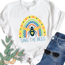 Retroimehouder Apiary Organic Honey Bee Rainbow T-shirt