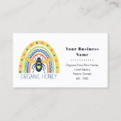 Retroimehouder Apiary Organic Honey Bee Rainbow Visitekaartje (Voorkant)