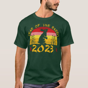 Retrojaar van het konijn t-shirt