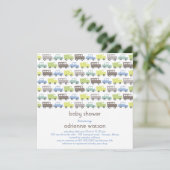 Retrojongens Speelgoed Baby shower Kaart (Staand voorkant)