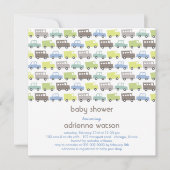 Retrojongens Speelgoed Baby shower Kaart (Voorkant)