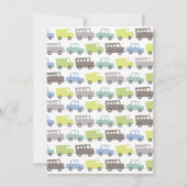 Retrojongens Speelgoed Baby shower Kaart (Achterkant)