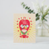 Retrokaart voor Valentijnsdag bijenmijn Feestdagenkaart (Staand voorkant)