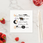 Retrokalligrafie Traditioneel Halloweengedicht Servet (Insitu)