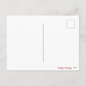 Retrokat met bloemen Valentijnsdag Feestdagenkaart (Achterkant)