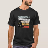 Retrokat, zwarte kat,  kat, grappige zwarte kat t-shirt (Voorkant)
