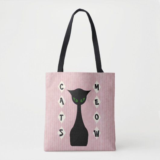 Retrokatten betekenen gemiddeld midden-midden-mode tote bag (Voorkant)