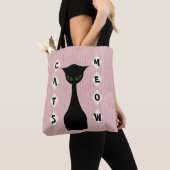 Retrokatten betekenen gemiddeld midden-midden-mode tote bag (Dichtbij)