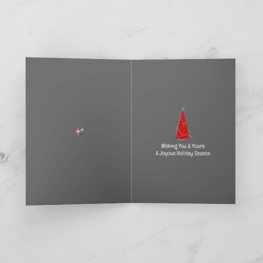 Retrokerst Bedankkaart (Binnen)