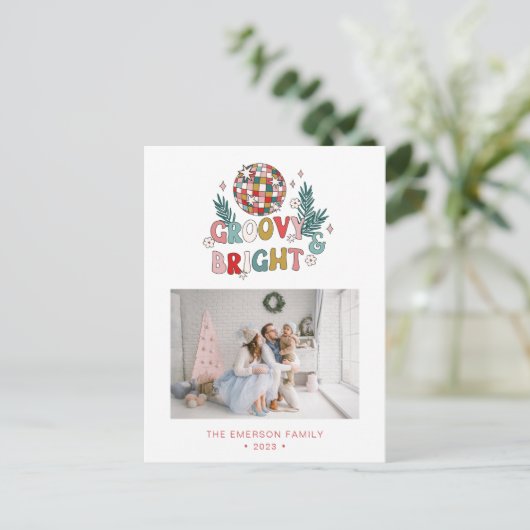 Retrokerst Briefkaart (Staand voorkant)