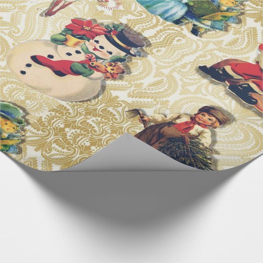 Retrokerst Cadeaupapier (Hoek)