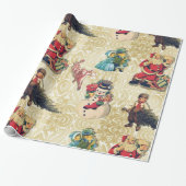 Retrokerst Cadeaupapier (Uitgerold)