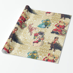 Retrokerst Cadeaupapier