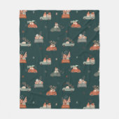 Retrokerst Fleece Deken (Voorkant)