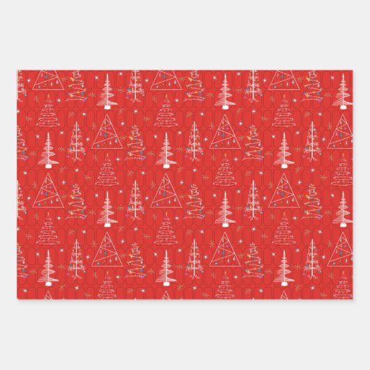 Retrokerst Inpakpapier Vel (Voorkant 2)