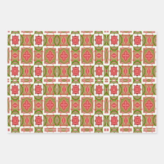 Retrokerst Inpakpapier Vel (Voorkant 3)