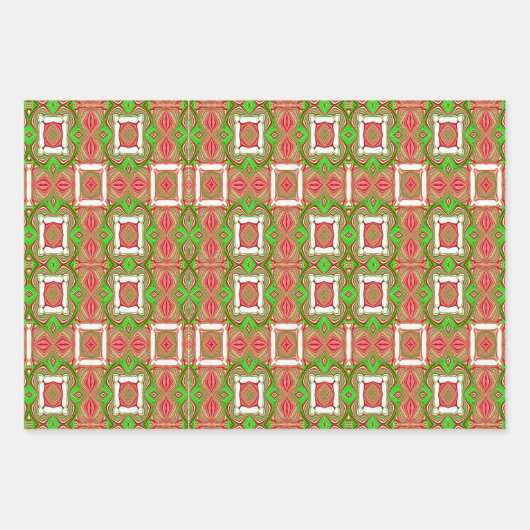 Retrokerst Inpakpapier Vel (Voorkant)