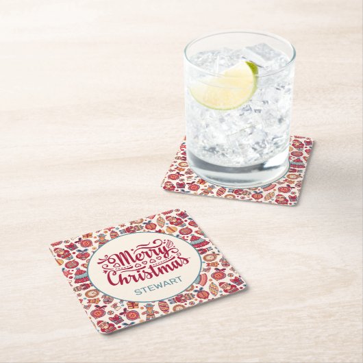 Retrokerst Kartonnen Onderzetters (Insitu)