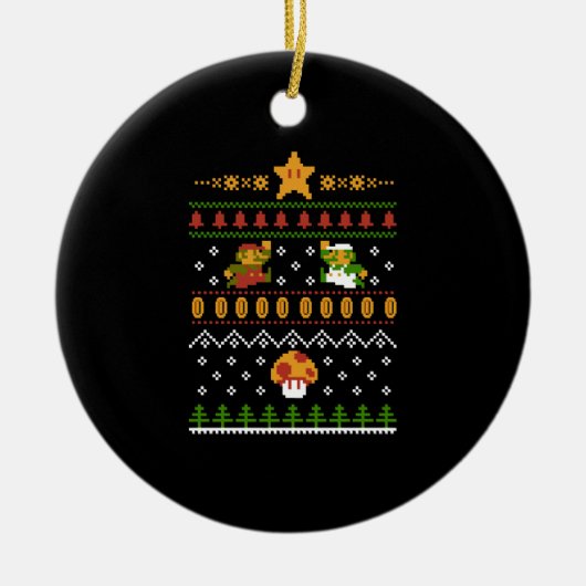 Retrokerst Keramisch Ornament (Voorkant)