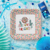 Retrokerst Papieren Bordje (Feest)