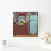 Retrokeuken Vierkante Klok (Huis)