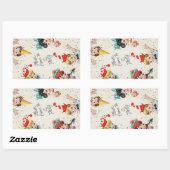 -retrokinderen-dag uitnodigen rechthoekige sticker (Vel)