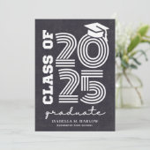 Retroklas van het Highschool Afstuderen 2025 Aankondiging (Staand voorkant)