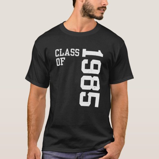 Retroklasse 1985 Senior High School Reunion Vin T-shirt (Voorkant)