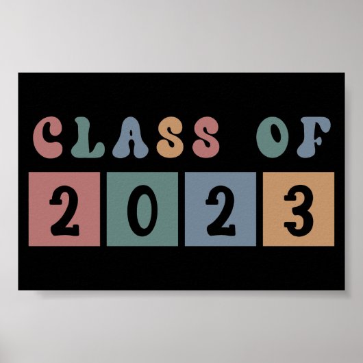 Retroklasse 2023 Schoolacademie — Gift Poster (Voorkant)