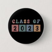 Retroklasse 2023 Schoolacademie — Gift Ronde Button 5,7 Cm (Voorkant)