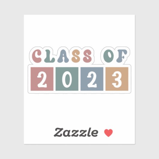 Retroklasse 2023 Schoolacademie — Gift Sticker (Vel)