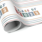 Retroklasse van 2023-Afstuderen Cadeaupapier (Rol Hoek)