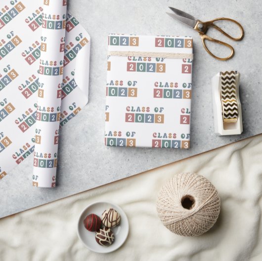 Retroklasse van 2023-Afstuderen Cadeaupapier (Crafts)