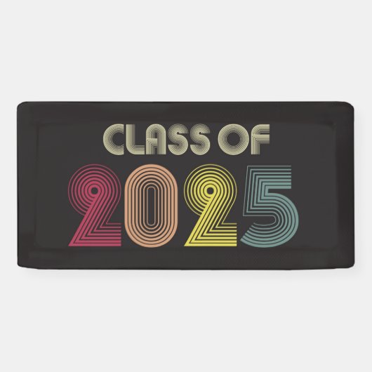 Retroklasse van 2025 spandoek (Horizontaal)