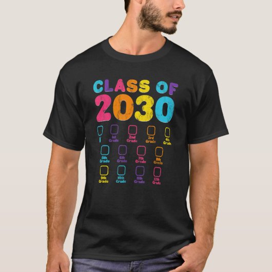 Retroklasse van 2030 ruimte voor Afstudeerder met  T-shirt (Voorkant)