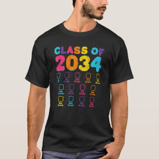 Retroklasse van 2034 Ruimte voor Grade Checkmark A T-shirt
