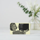 Retroklembord Visitekaartje (Staand voorkant)