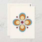 Retrokleuren Geometrie Briefkaart (Voorkant / Achterkant)