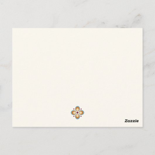 Retrokleuren Geometrie Briefkaart (Achterkant)