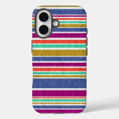 Retrokleuren getextureerd gestript Case-Mate iPhone case (Achterkant)