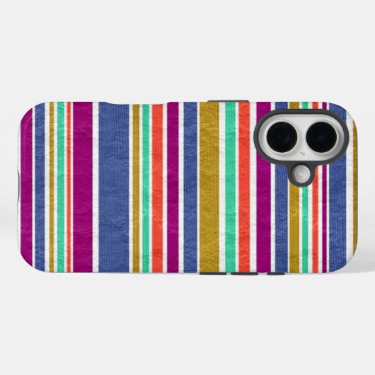 Retrokleuren getextureerd gestript Case-Mate iPhone case (Achterkant (horizontaal))