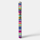 Retrokleuren getextureerd gestript Case-Mate iPhone case (Achterkant / Links)