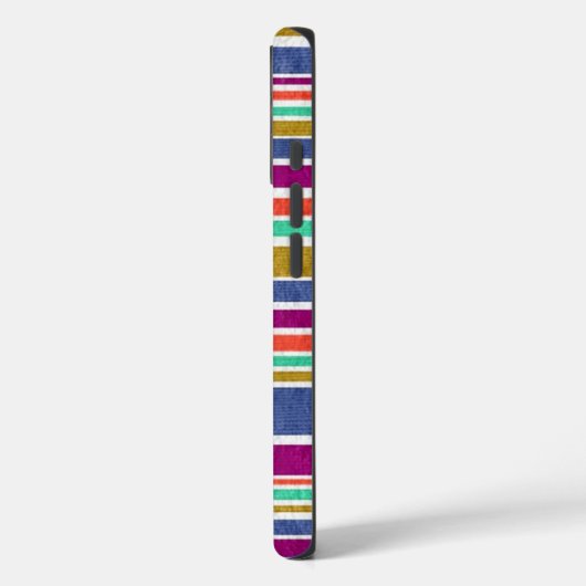 Retrokleuren getextureerd gestript Case-Mate iPhone case (Achterkant / Links)